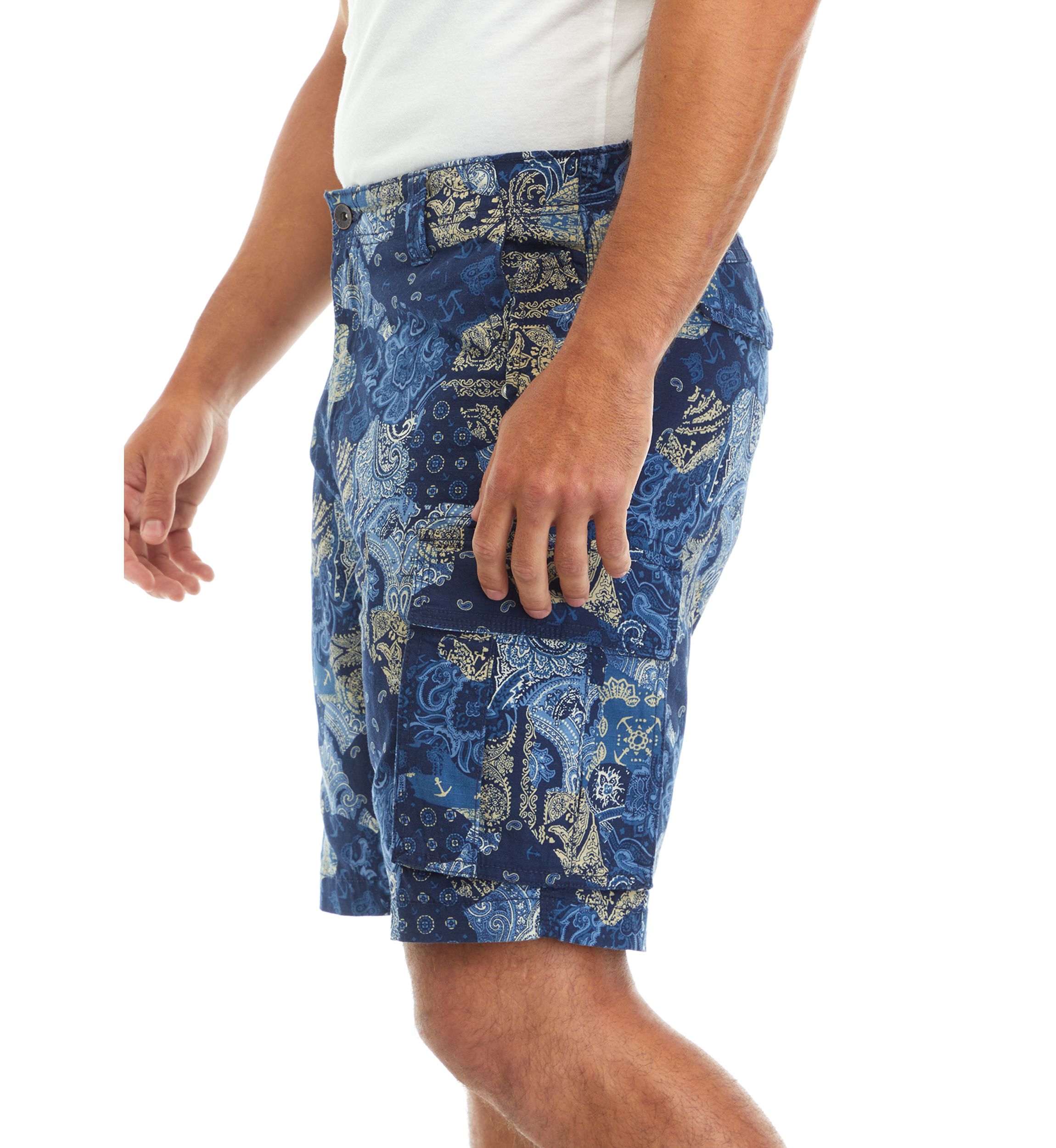 9.5" Printed Ripstop Cargo Shorts