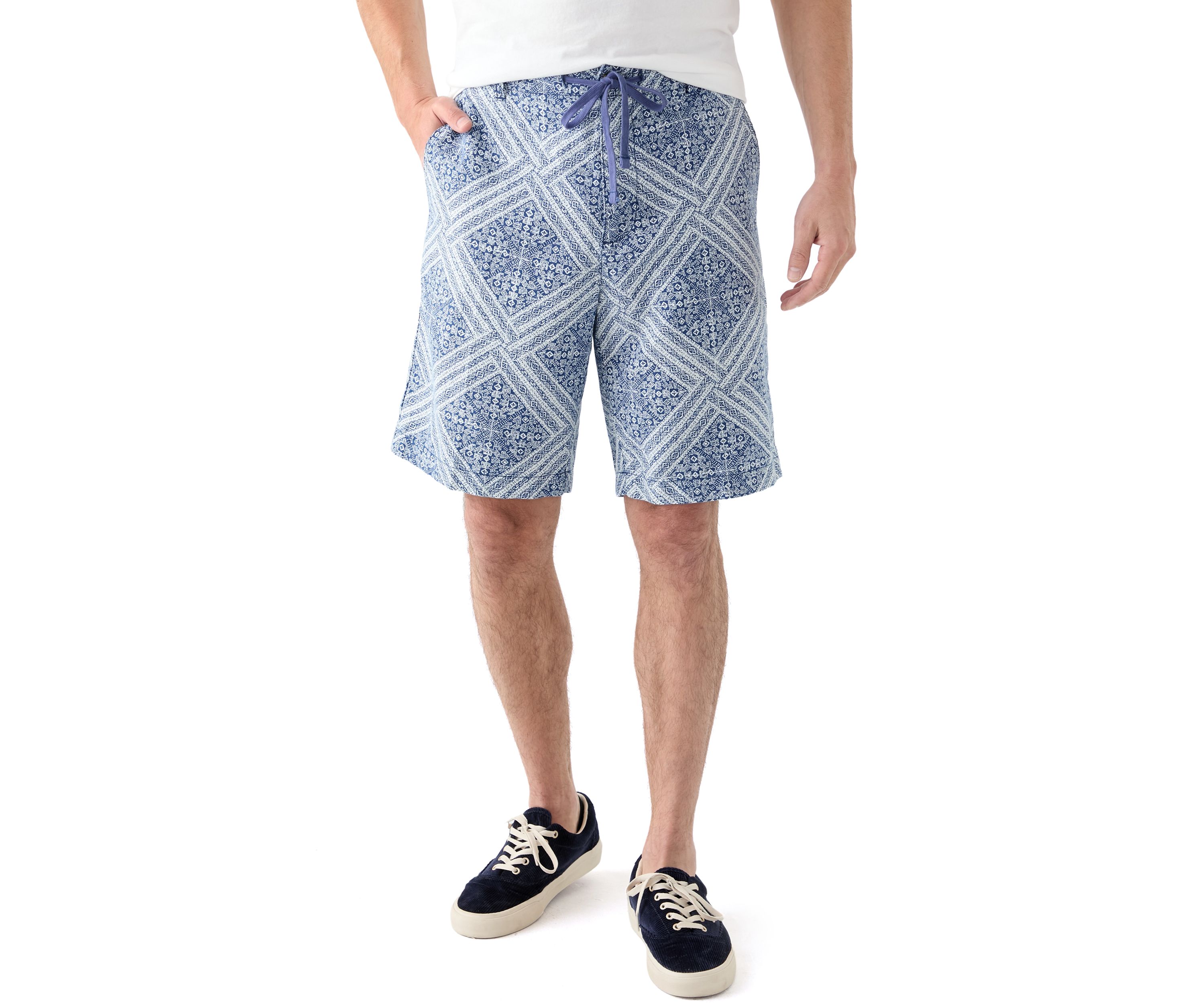 Printed Linen Shorts