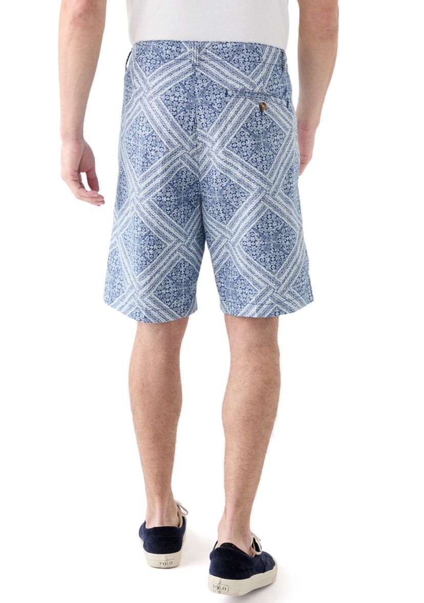 Printed Linen Shorts