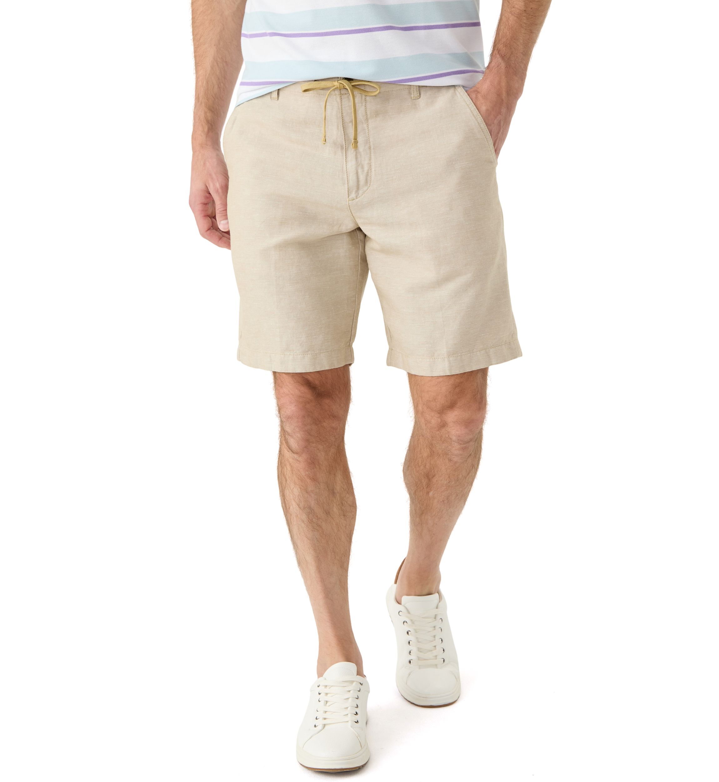 Solid Linen Shorts