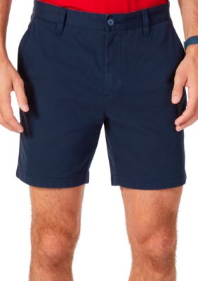 Roundtree & Yorke Big Tall Flat Front Washed 9#double; and 11#double;  Inseam Chino Shorts