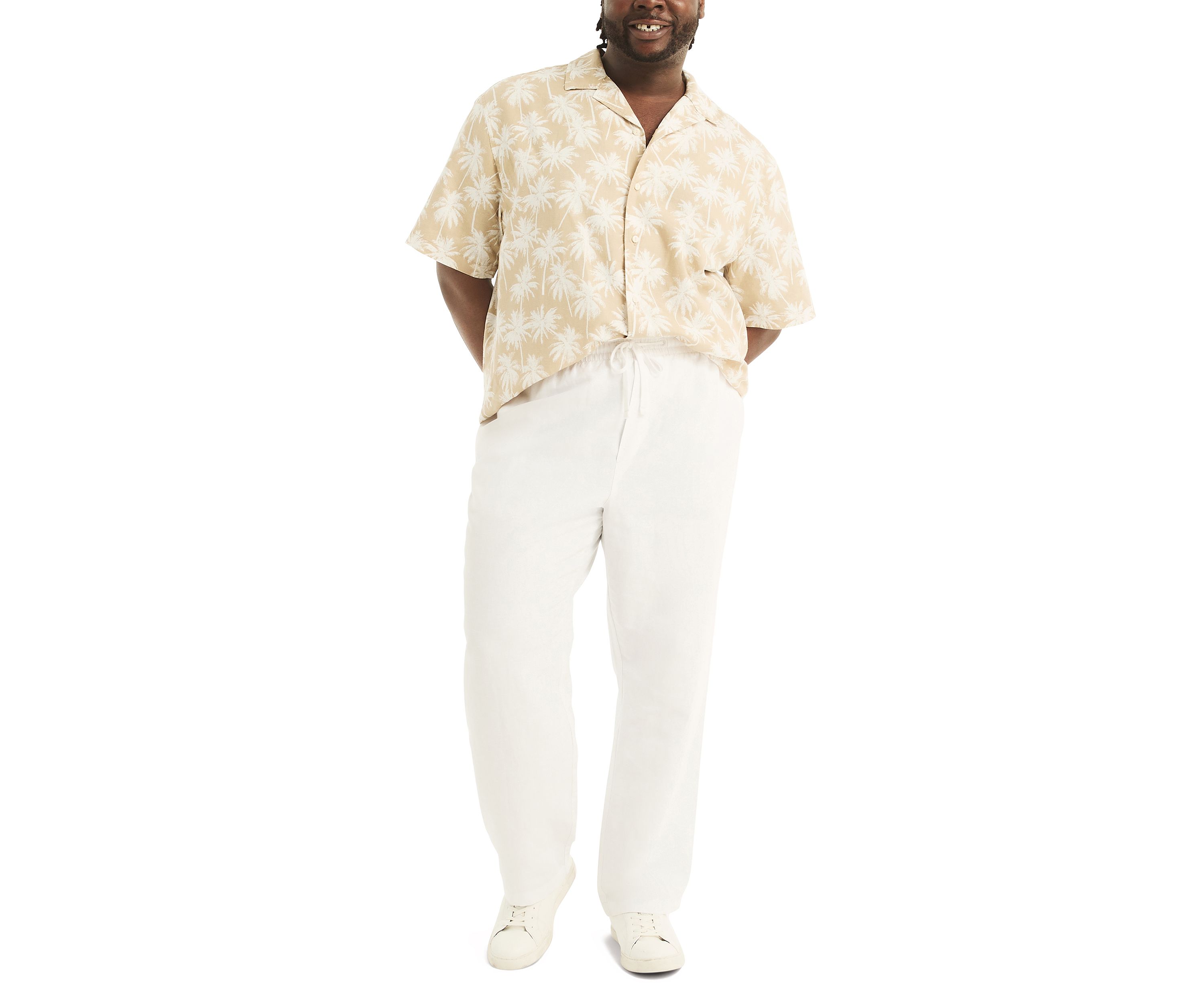 Big & Tall Linen Drawstring Pants