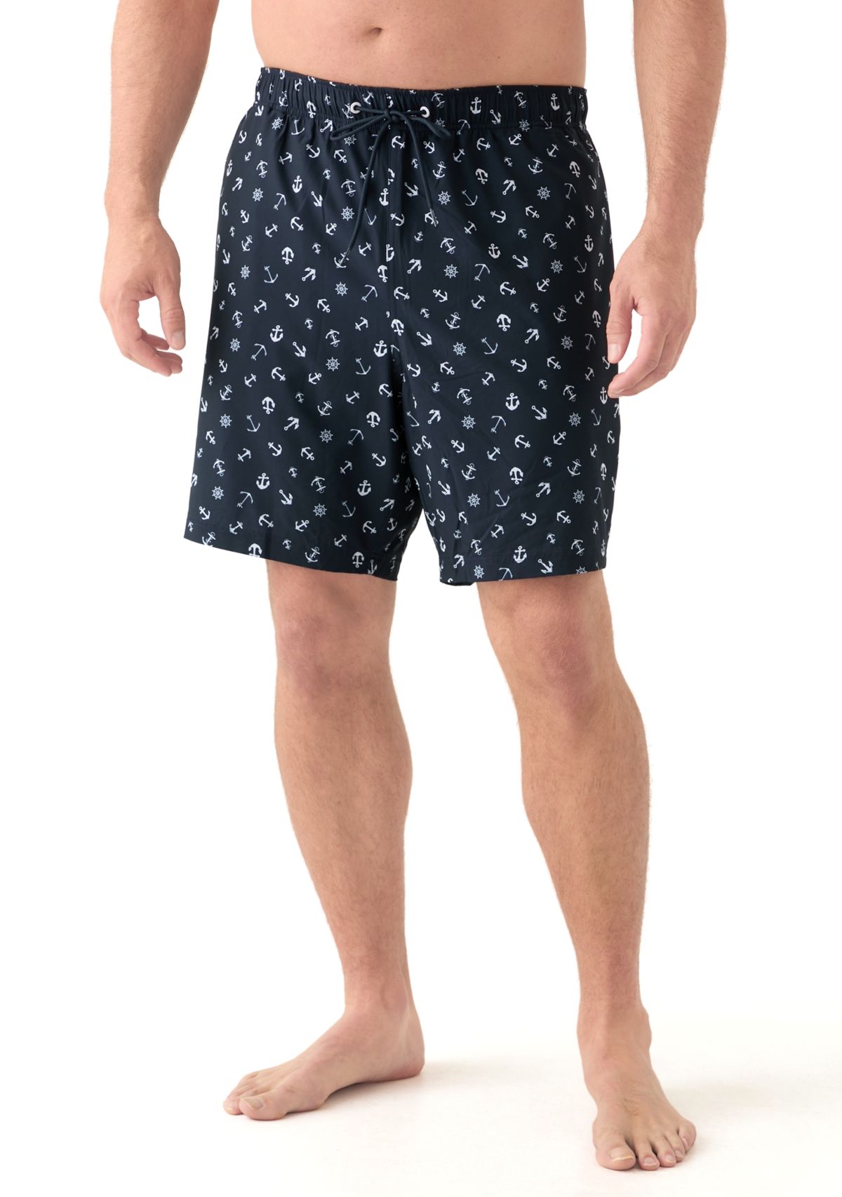 Big & Tall Printed Quick-Dry Swim Trunks