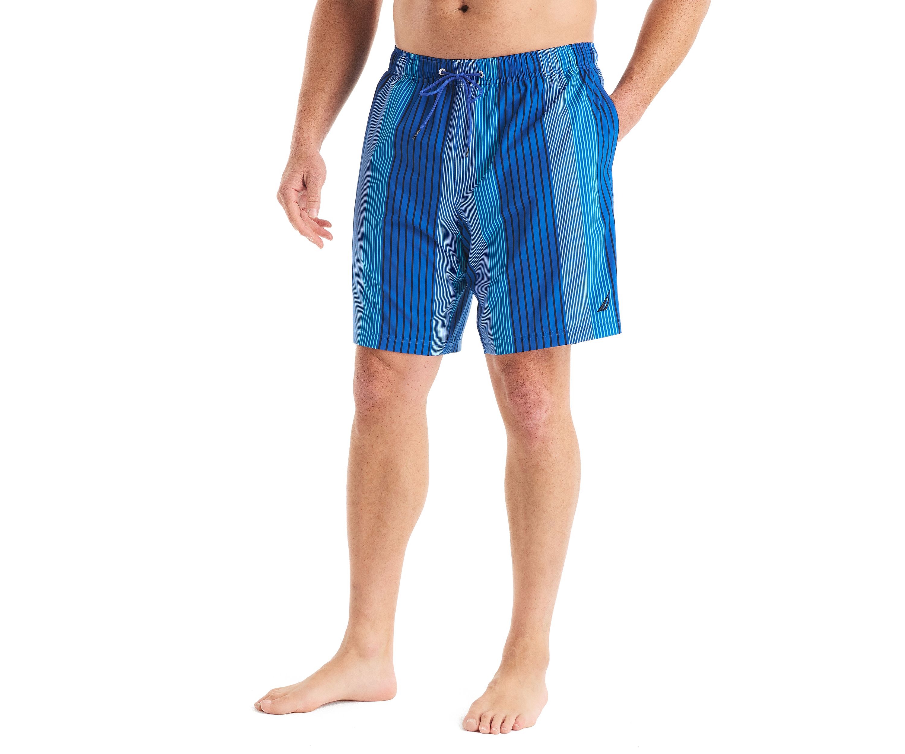 Big & Tall Flag Printed Swim Trunks with Liner
