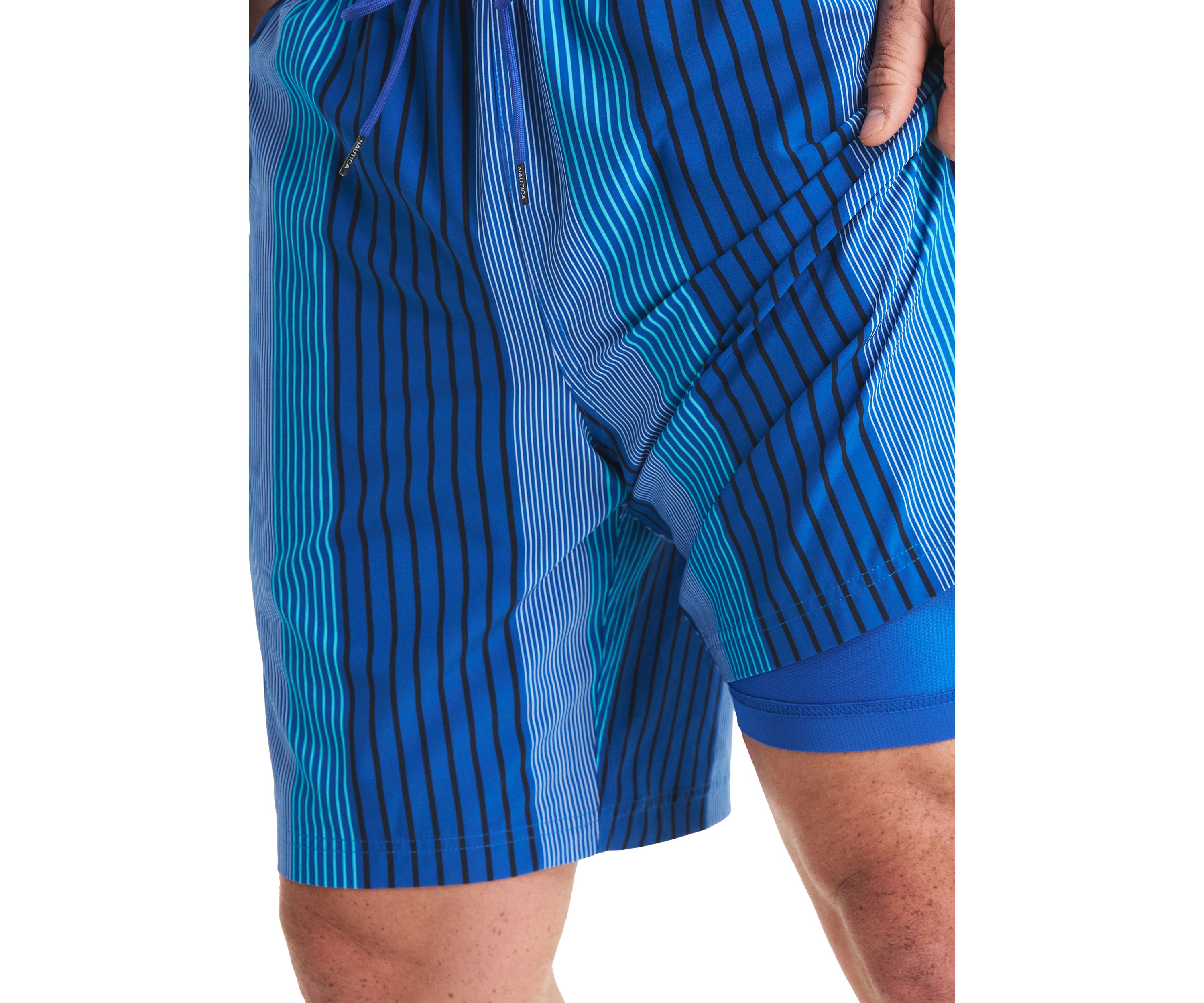 Big & Tall Flag Printed Swim Trunks with Liner