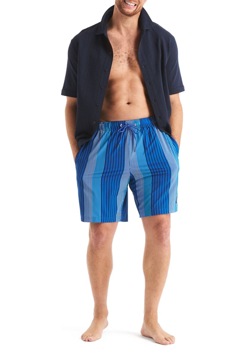 Big & Tall Flag Printed Swim Trunks with Liner