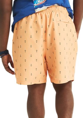 Big & Tall Anchor Print Quick Dry Swim Shorts