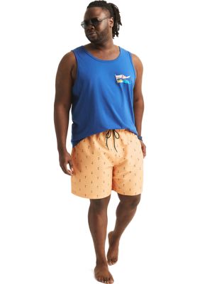 Big & Tall Anchor Print Quick Dry Swim Shorts