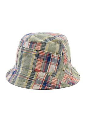 Reversible Madras Patchwork Plaid Bucket Hat