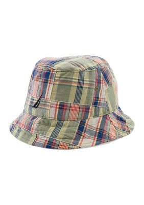 Reversible Madras Patchwork Plaid Bucket Hat