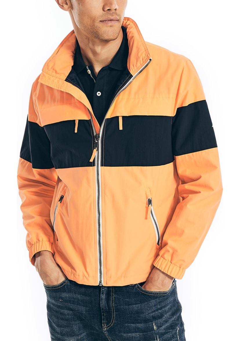 Color Block Hooded Jacket