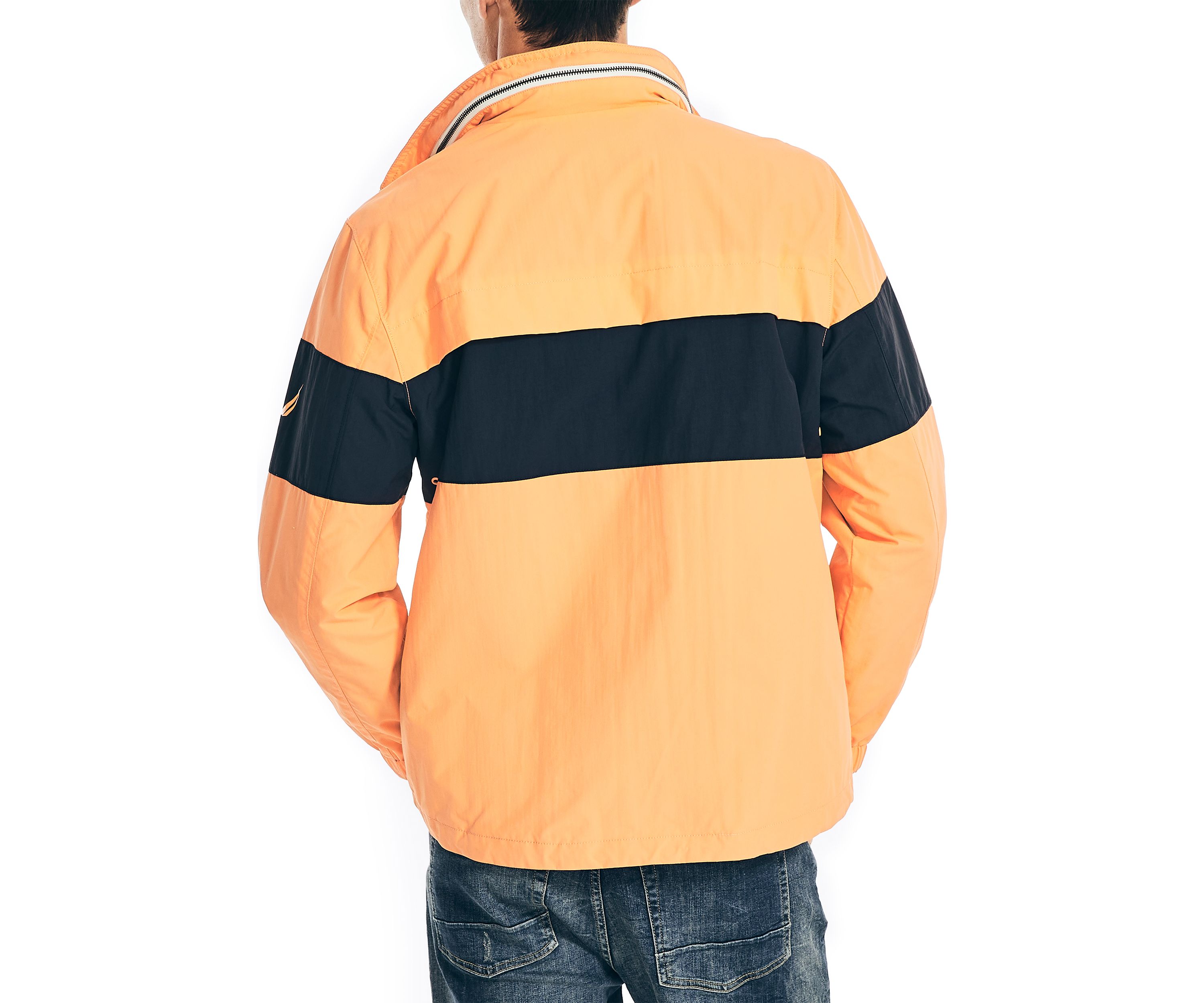 Color Block Hooded Jacket