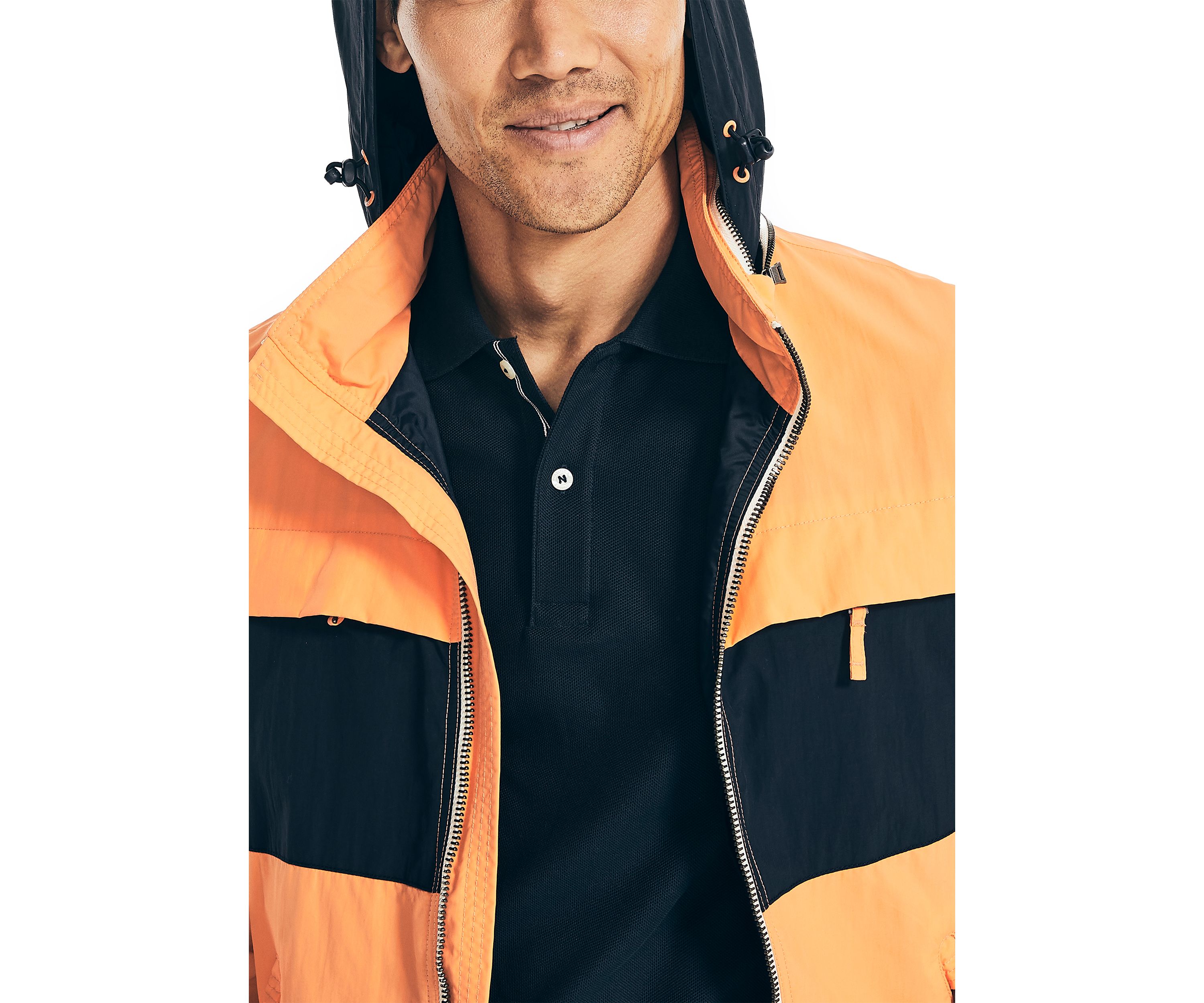 Color Block Hooded Jacket