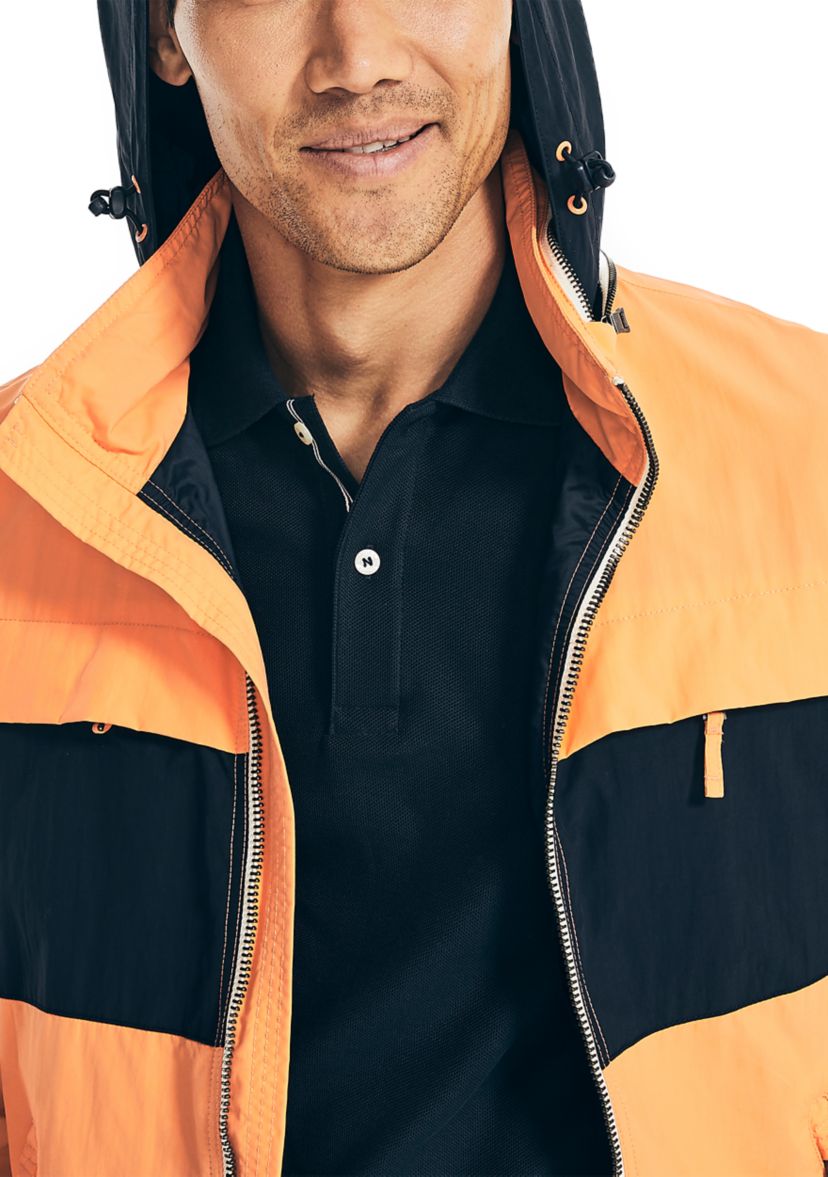 Color Block Hooded Jacket