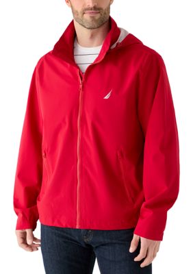 Nautica Men's Rainbreaker Bomber Jacket, Red, Medium