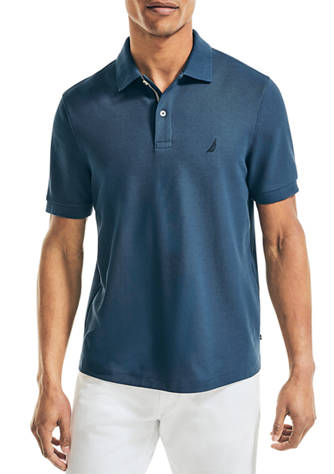Nautica Boys Short Sleeve Solid Deck Polo With Chest-Pocket 