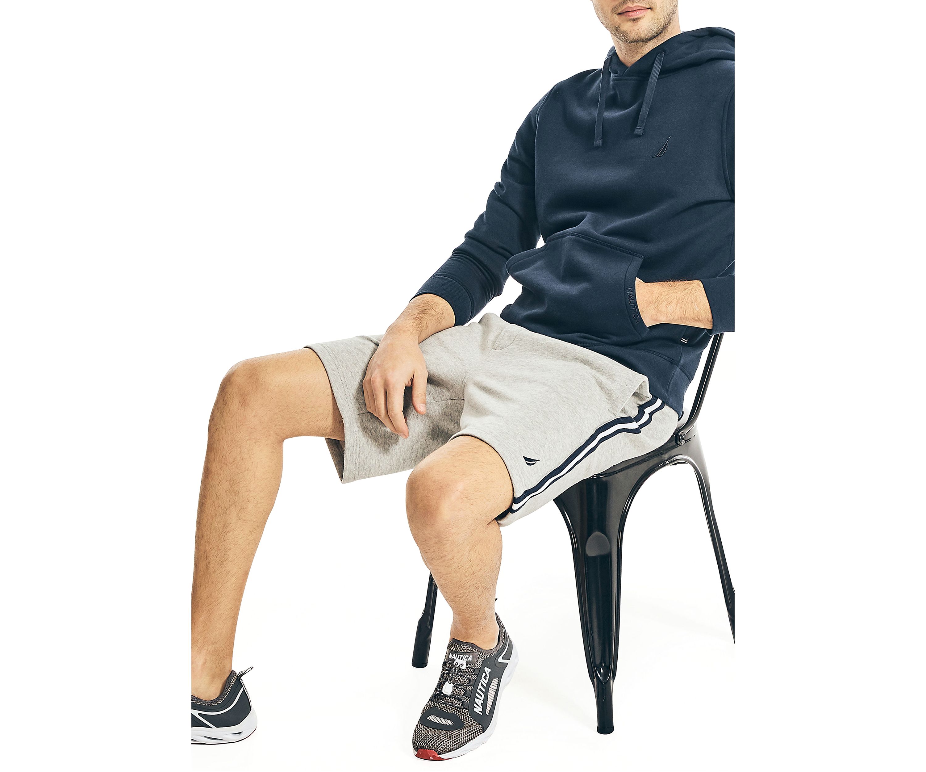 Side-Stripe Fleece Shorts