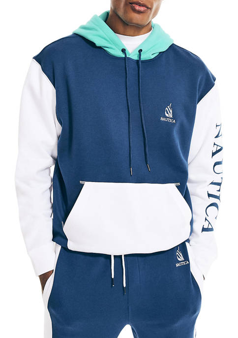 Nautica Sustainably Crafted Reissue Color Block Logo Hoodie