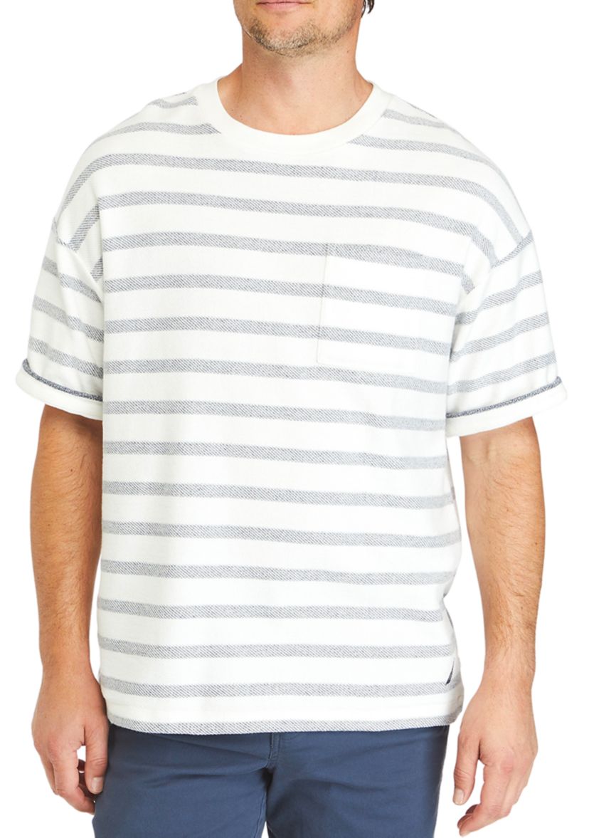 Short Sleeve Stripe Crew Neck Shirt