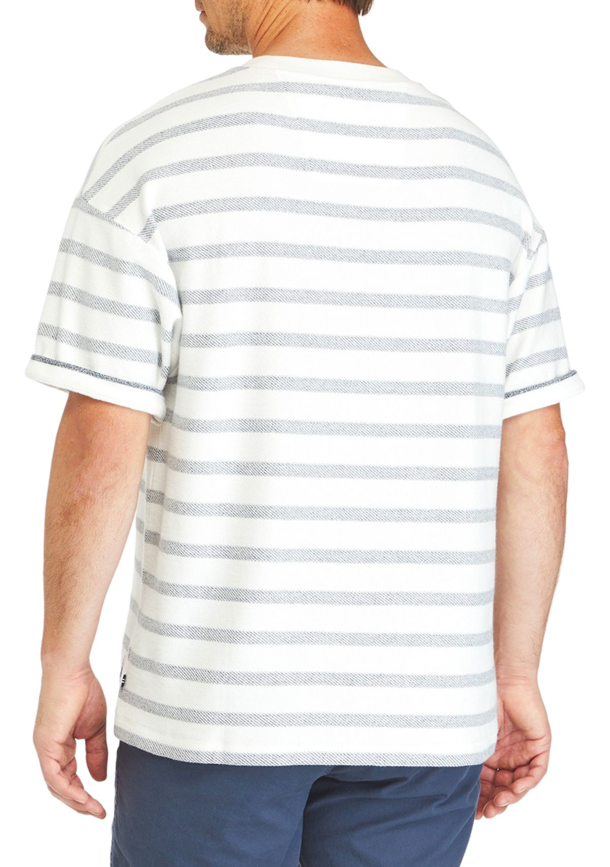 Short Sleeve Stripe Crew Neck Shirt