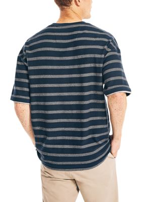 Short Sleeve Stripe Crew Neck Shirt