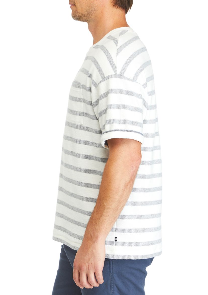 Short Sleeve Stripe Crew Neck Shirt