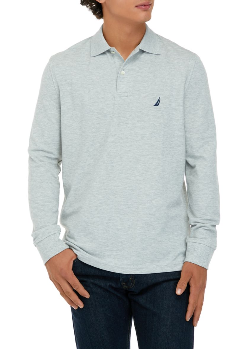 Classic Fit Long-Sleeve Deck Polo Shirt