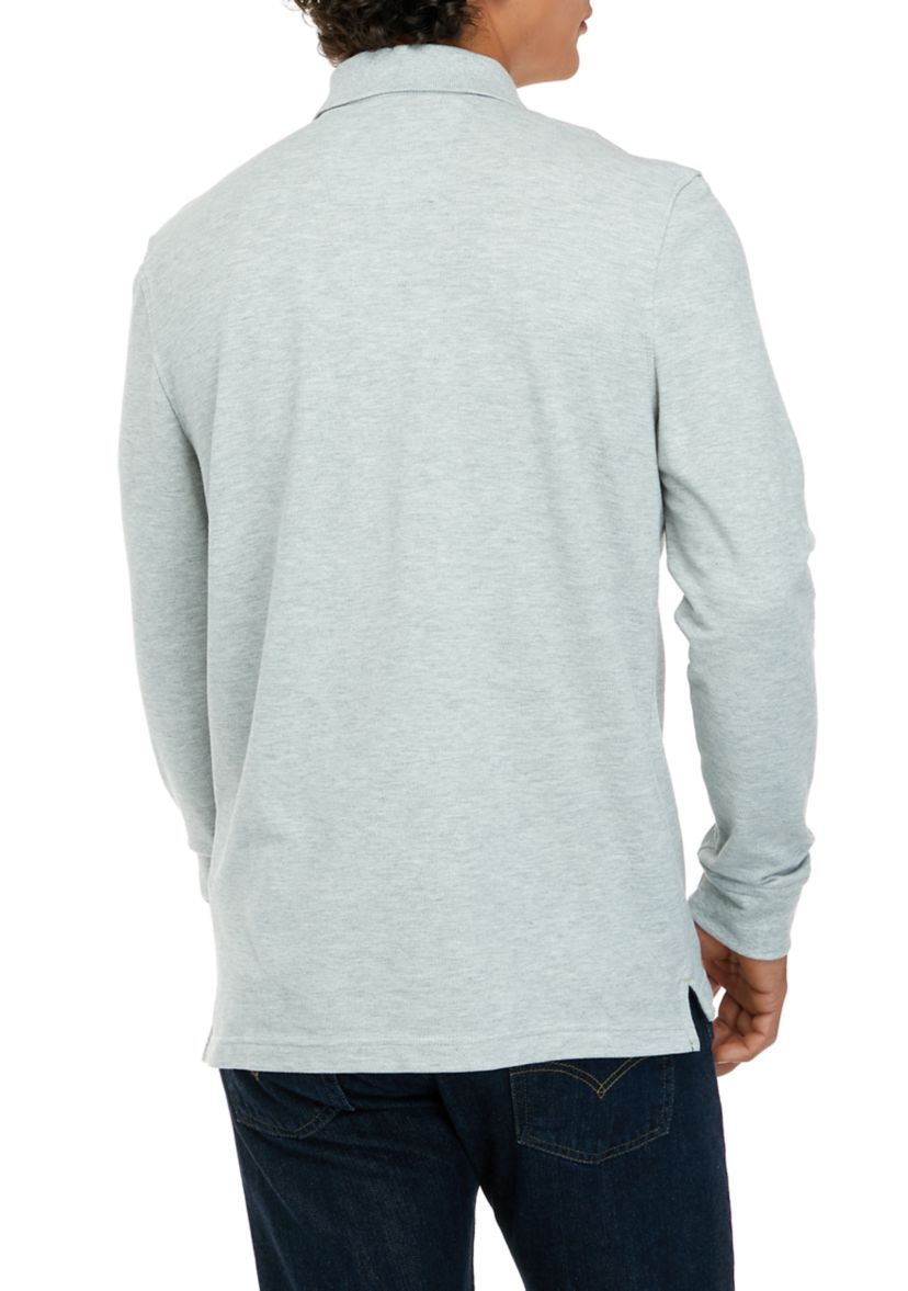Classic Fit Long-Sleeve Deck Polo Shirt
