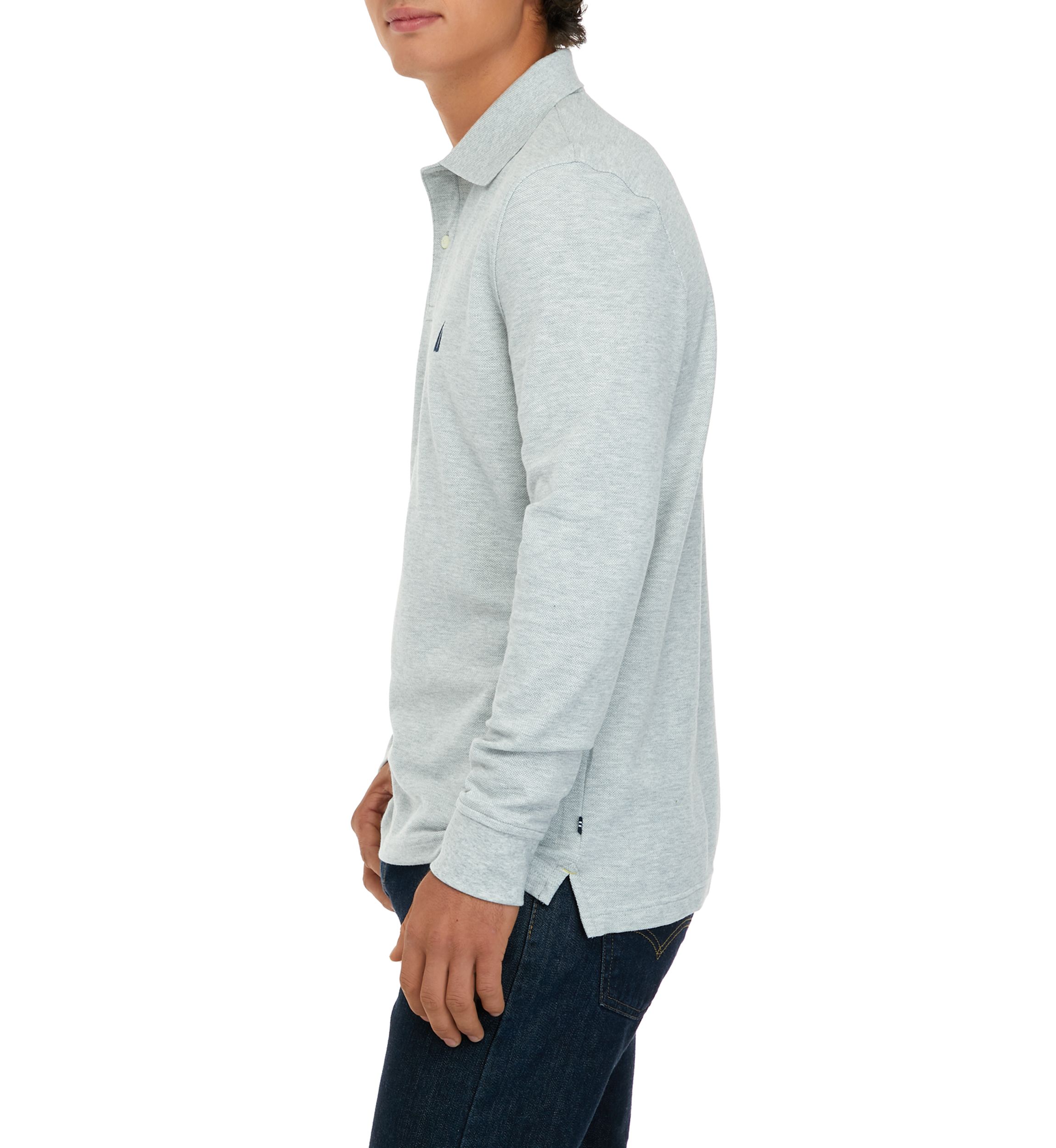 Classic Fit Long-Sleeve Deck Polo Shirt