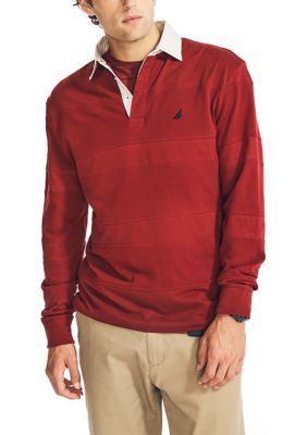 Nautica Relaxed Fit Long-Sleeve Rugby Polo Shirt | belk