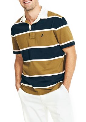 Classic Fit Rugby Striped Polo Shirt