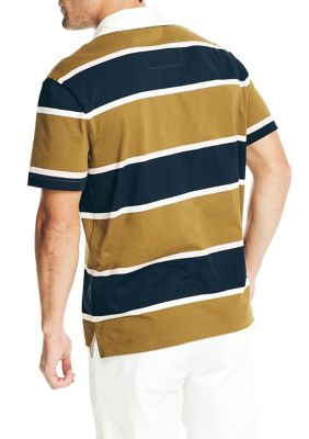 Classic Fit Rugby Striped Polo Shirt