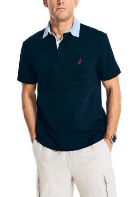 Classic Fit Rugby Chest Stripe Polo Shirt
