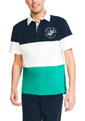 Relaxed Fit Rugby Striped Polo Shirt