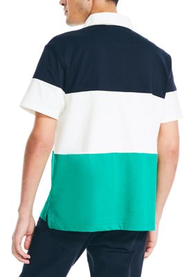 Relaxed Fit Rugby Striped Polo Shirt
