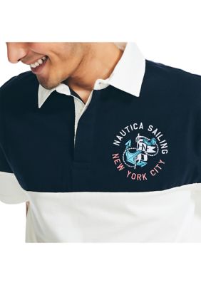 Relaxed Fit Rugby Striped Polo Shirt