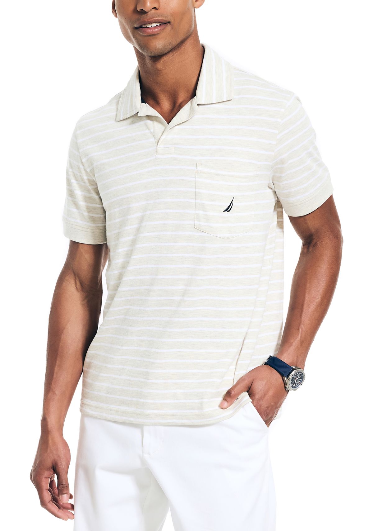 Sustainably Crafted Striped Polo Shirt