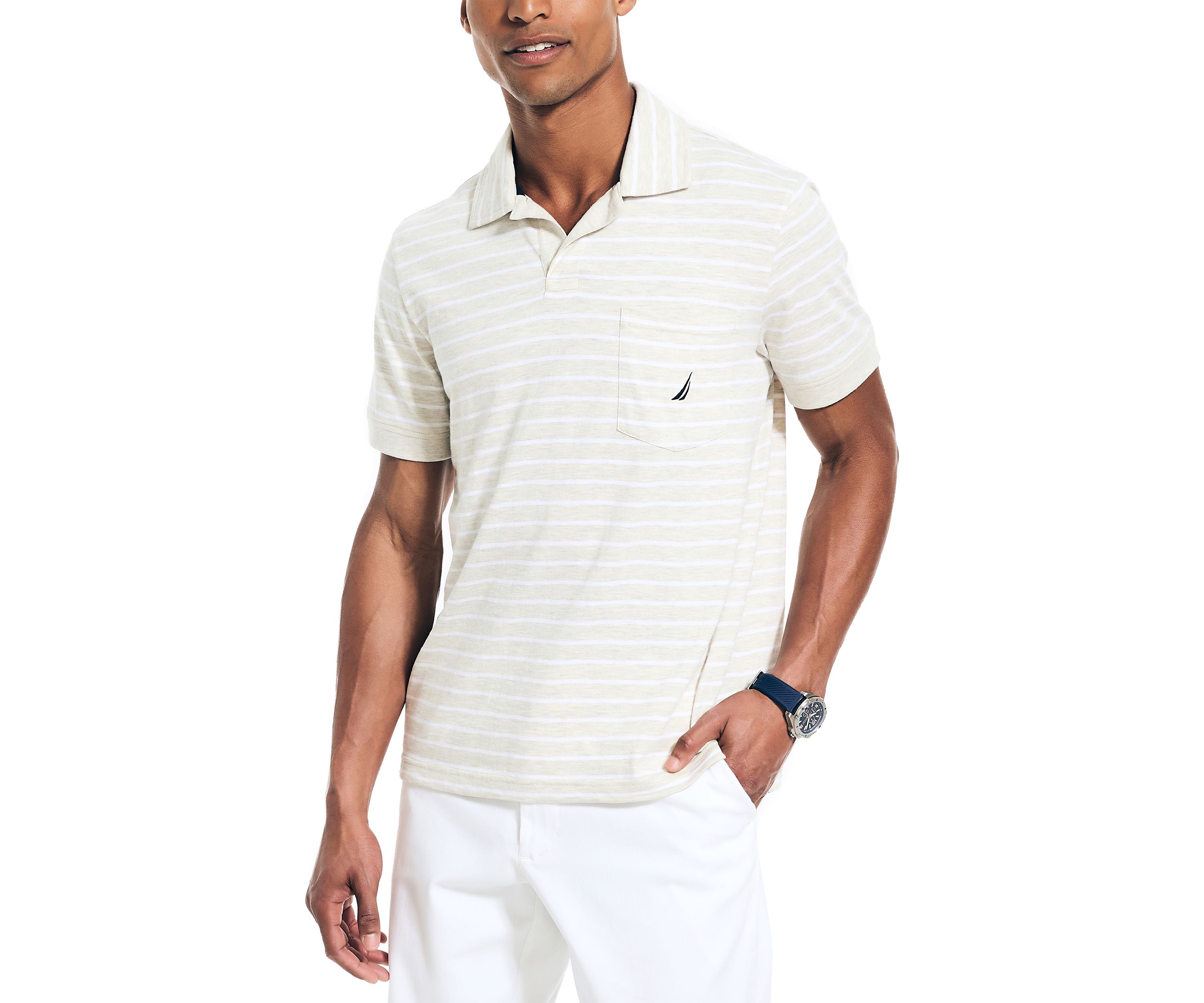Sustainably Crafted Striped Polo Shirt
