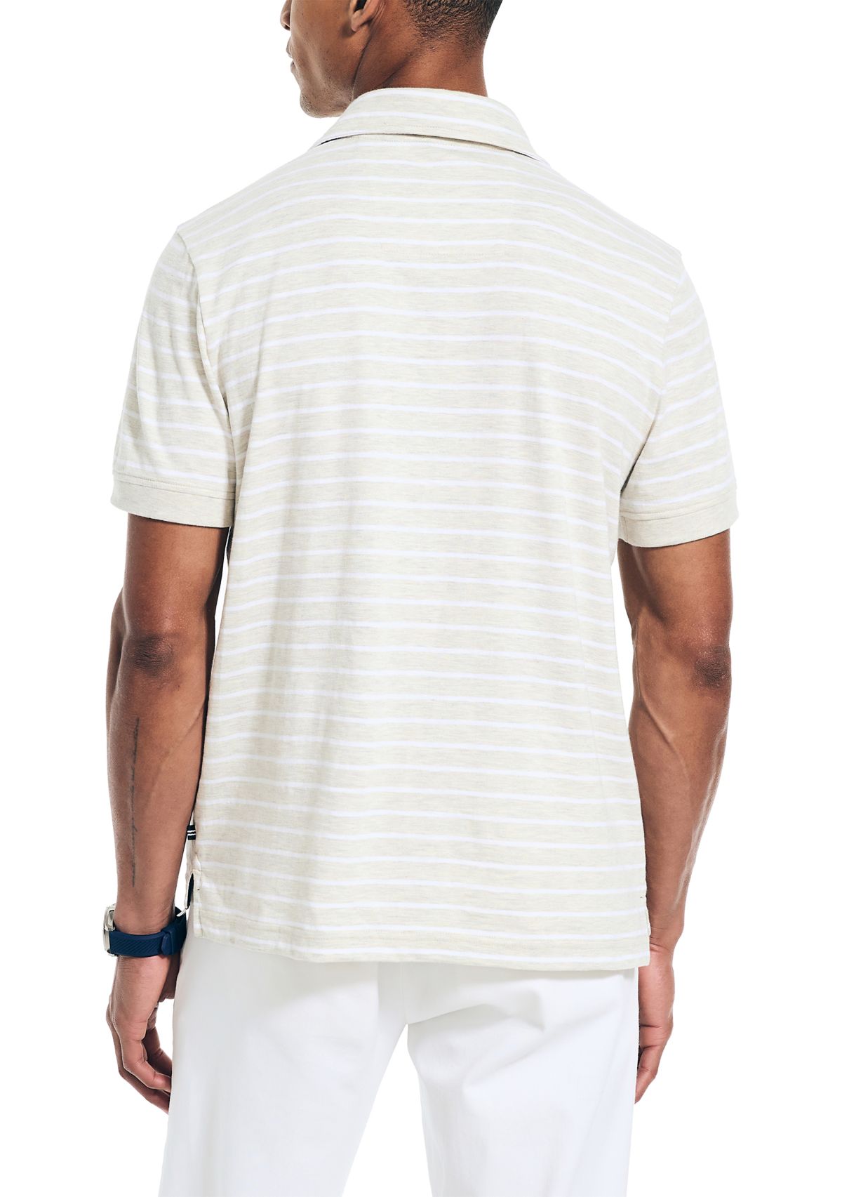 Sustainably Crafted Striped Polo Shirt