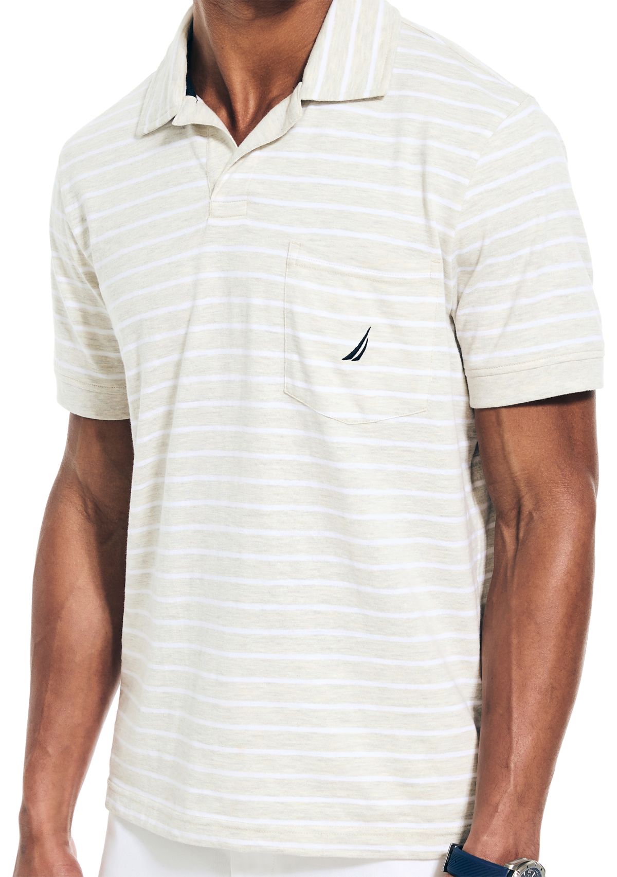 Sustainably Crafted Striped Polo Shirt