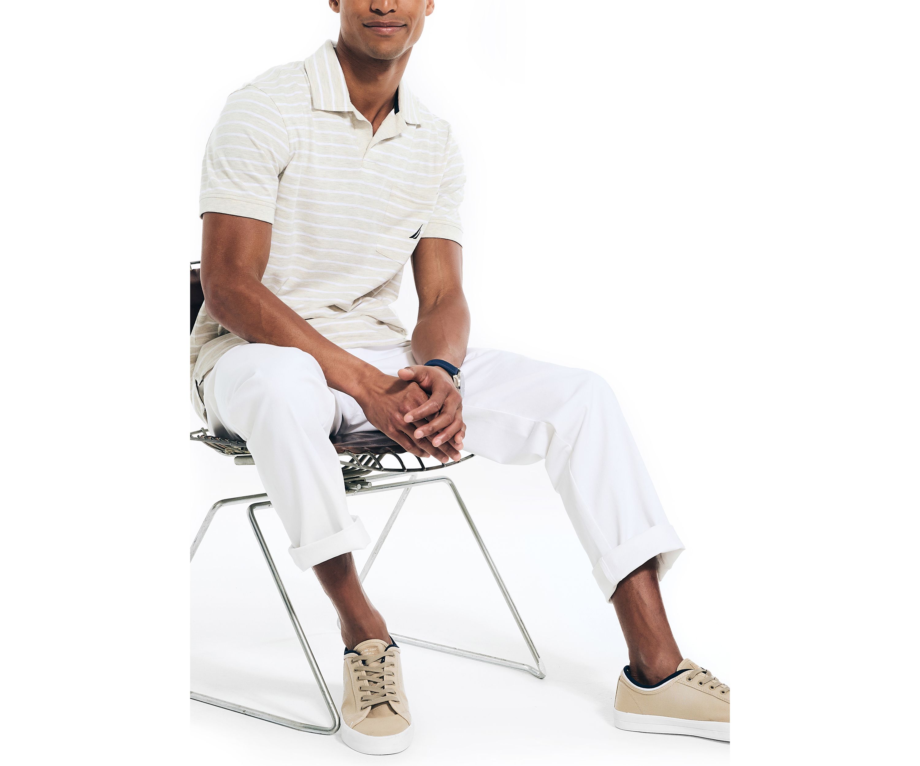 Sustainably Crafted Striped Polo Shirt