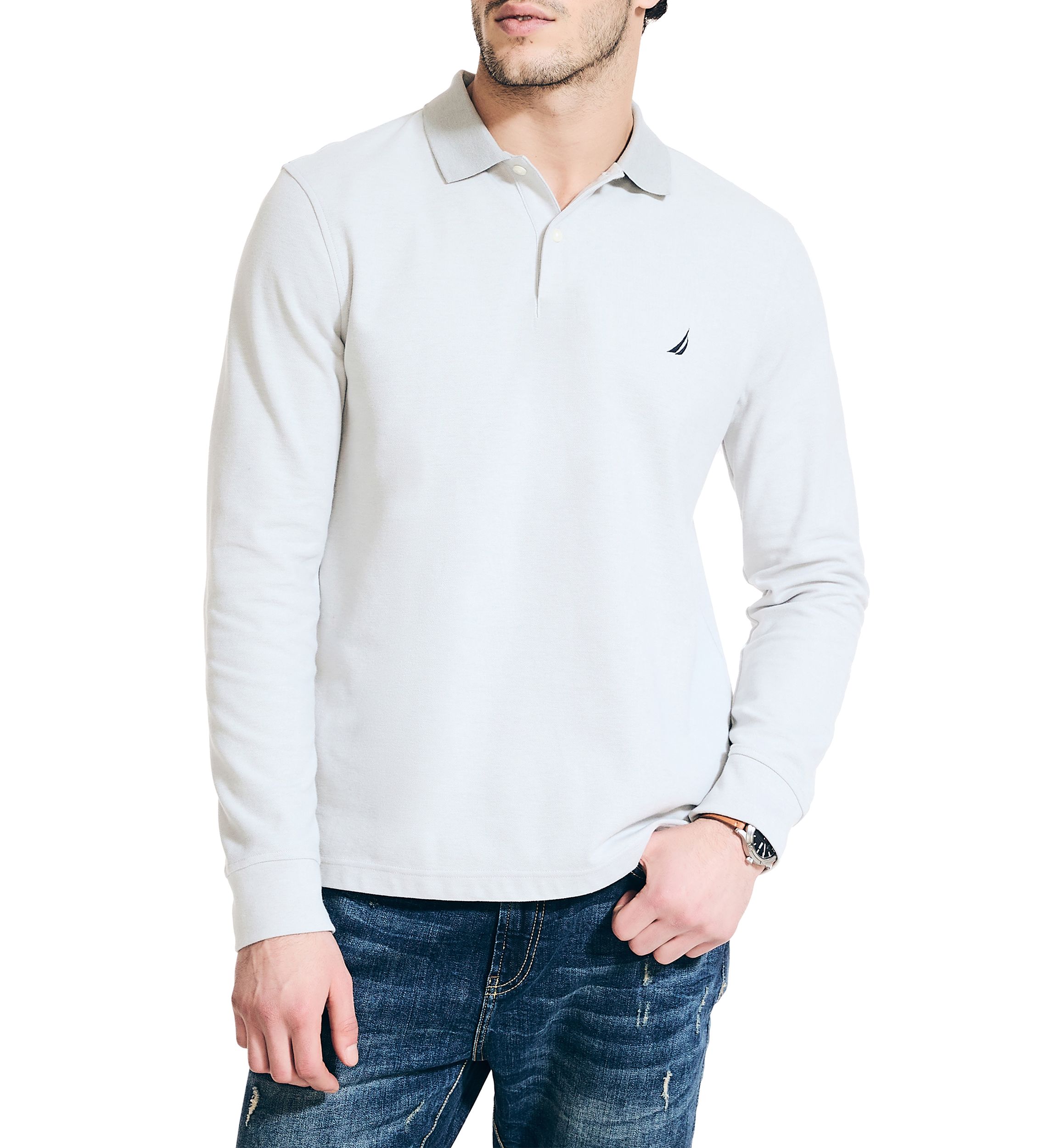 Sustainably Crafted Classic Fit Long Sleeve Deck Polo Shirt