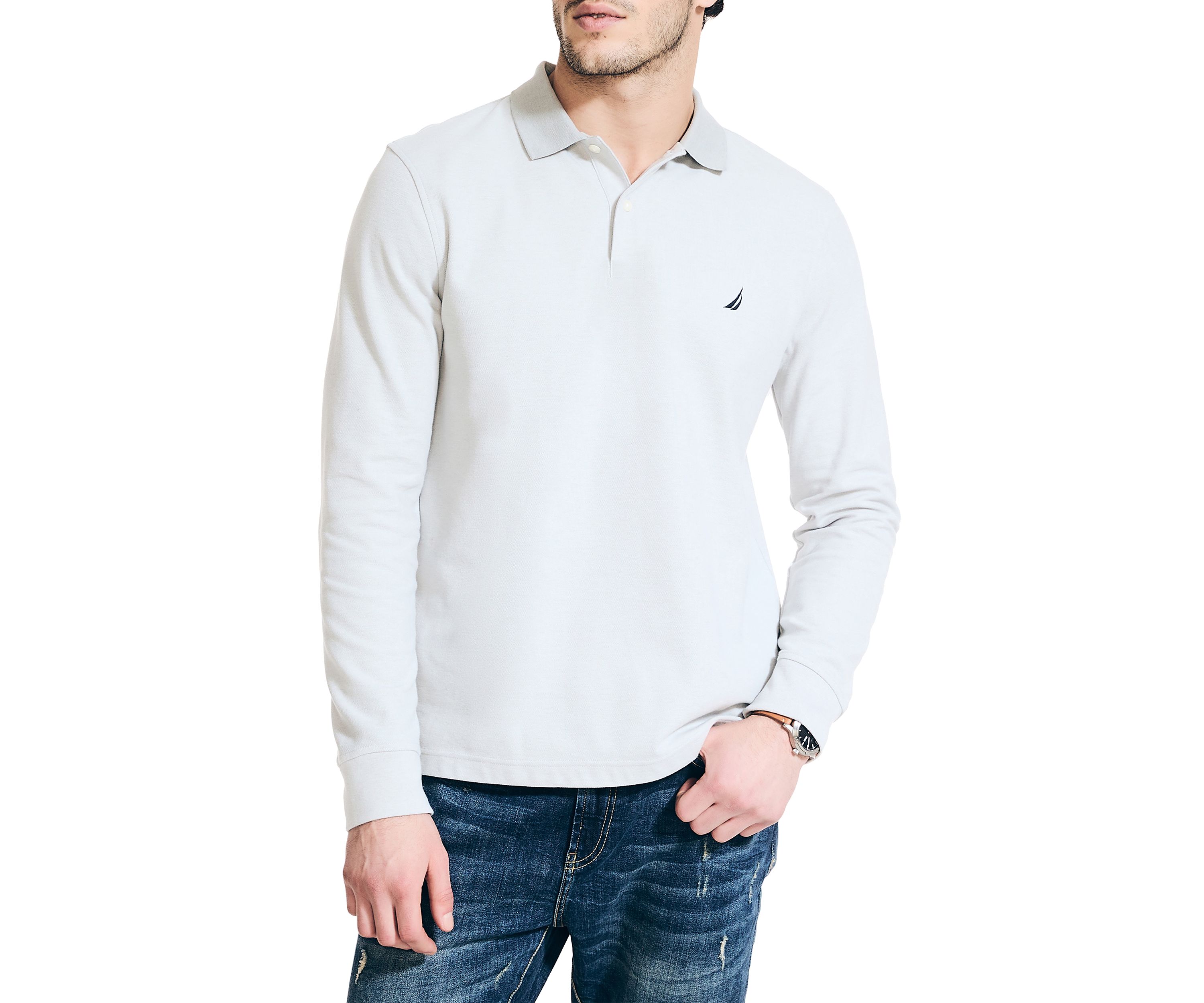 Sustainably Crafted Classic Fit Long Sleeve Deck Polo Shirt