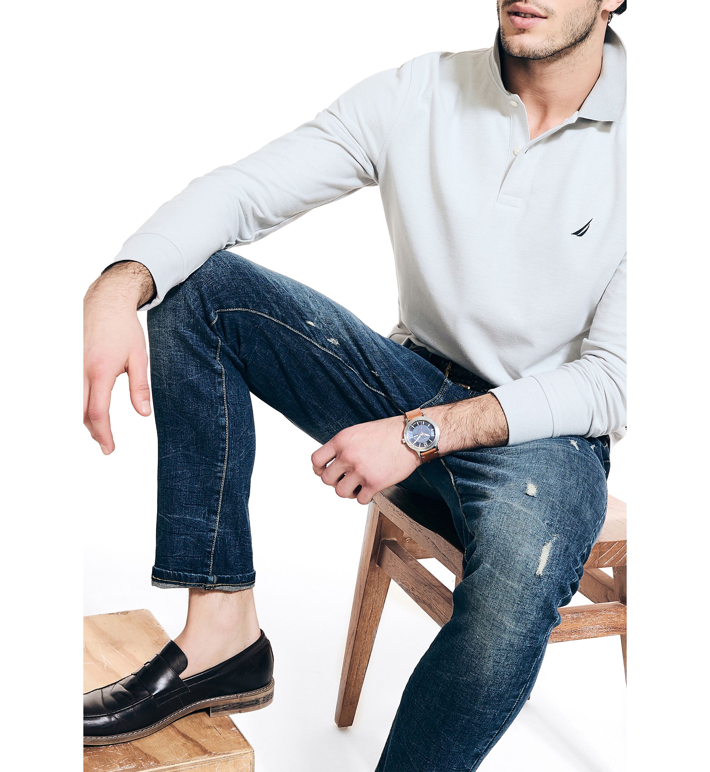 Sustainably Crafted Classic Fit Long Sleeve Deck Polo Shirt