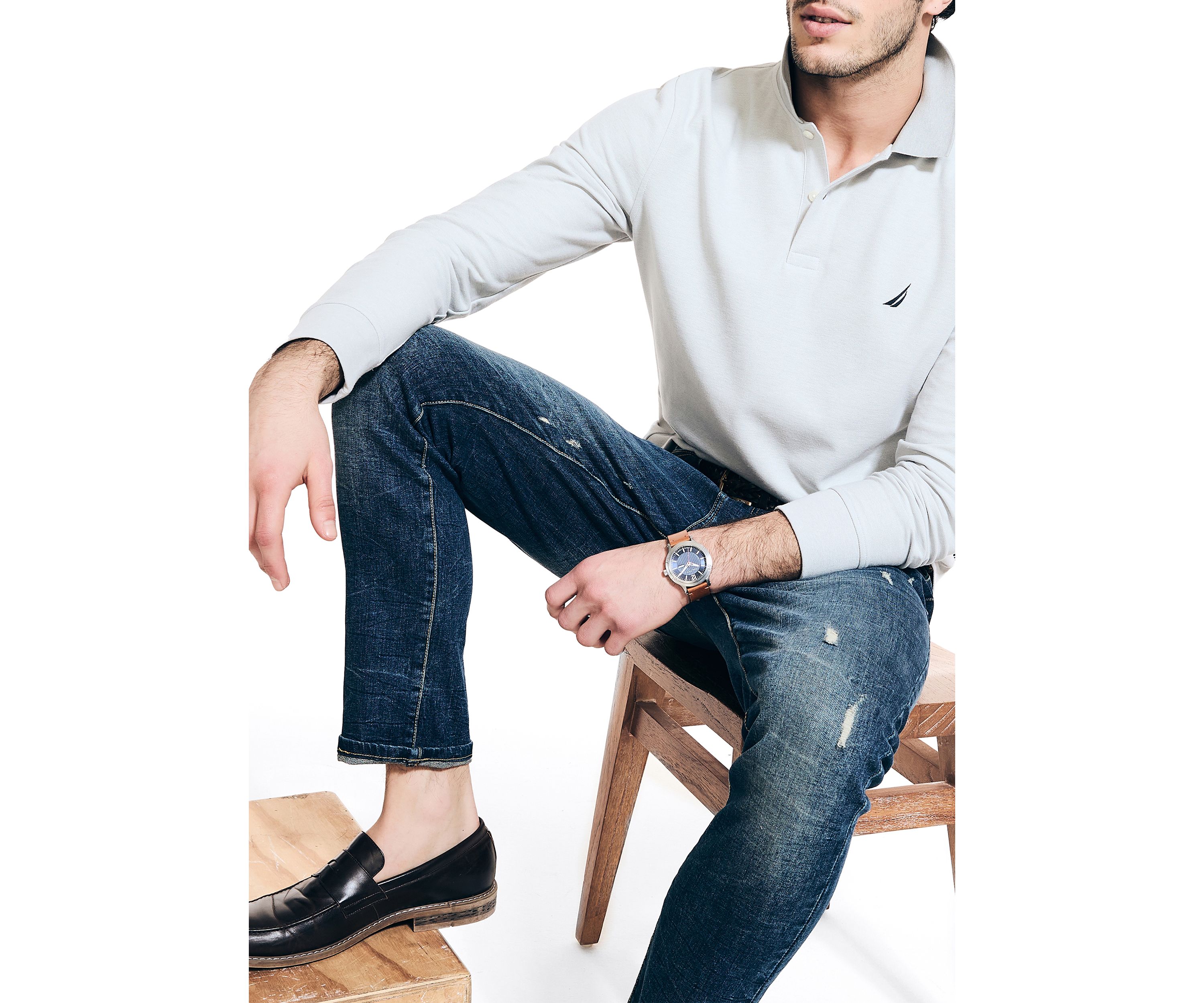 Sustainably Crafted Classic Fit Long Sleeve Deck Polo Shirt
