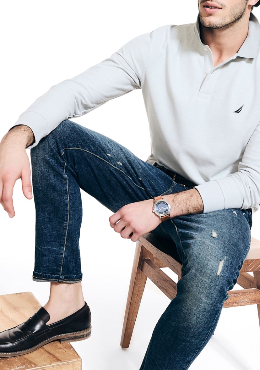 Sustainably Crafted Classic Fit Long Sleeve Deck Polo Shirt
