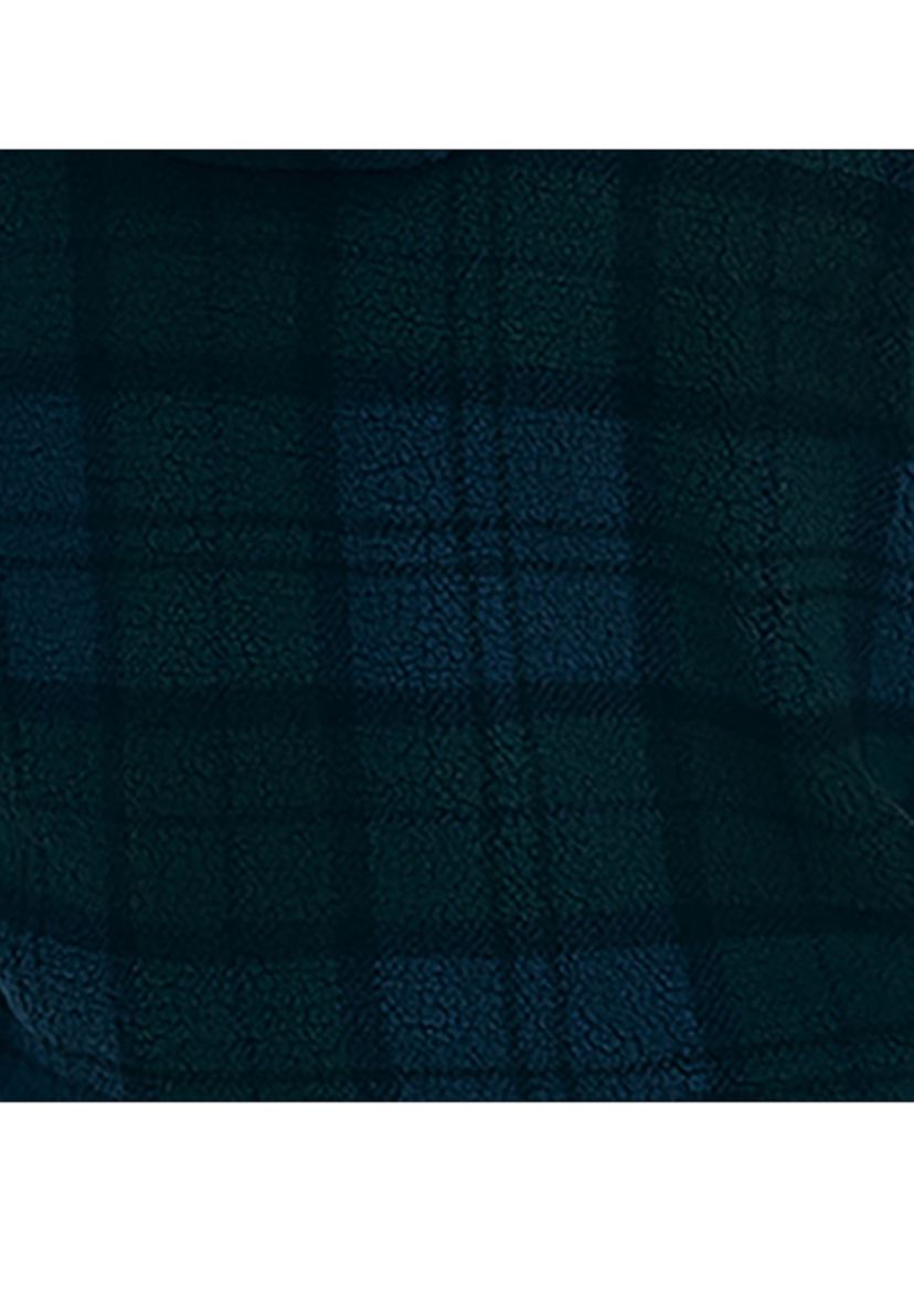 Printed Faux Shearling Quarter Zip Hoodie