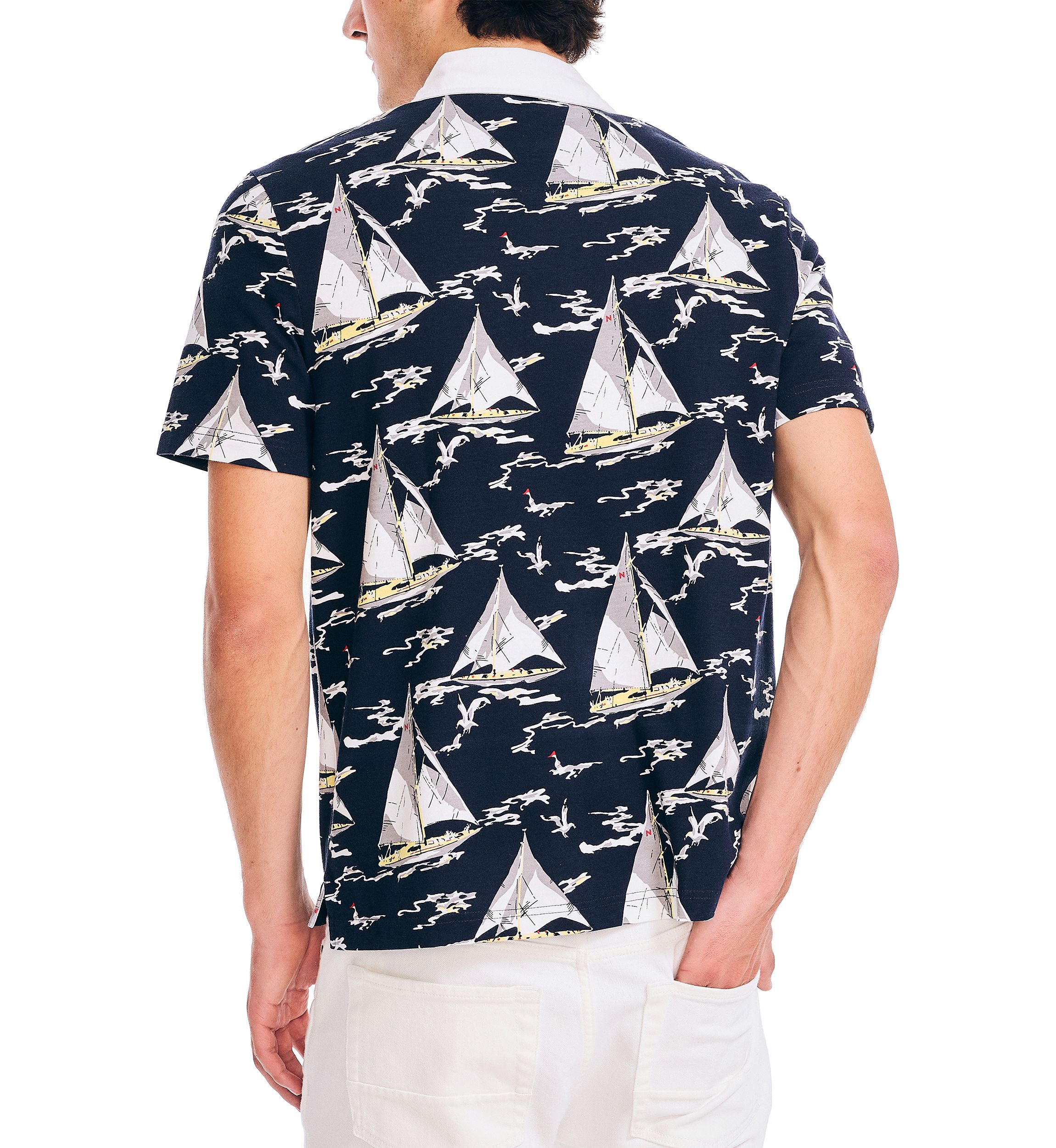 Sustainably Crafted Classic Fit Printed Rugby Polo Shirt