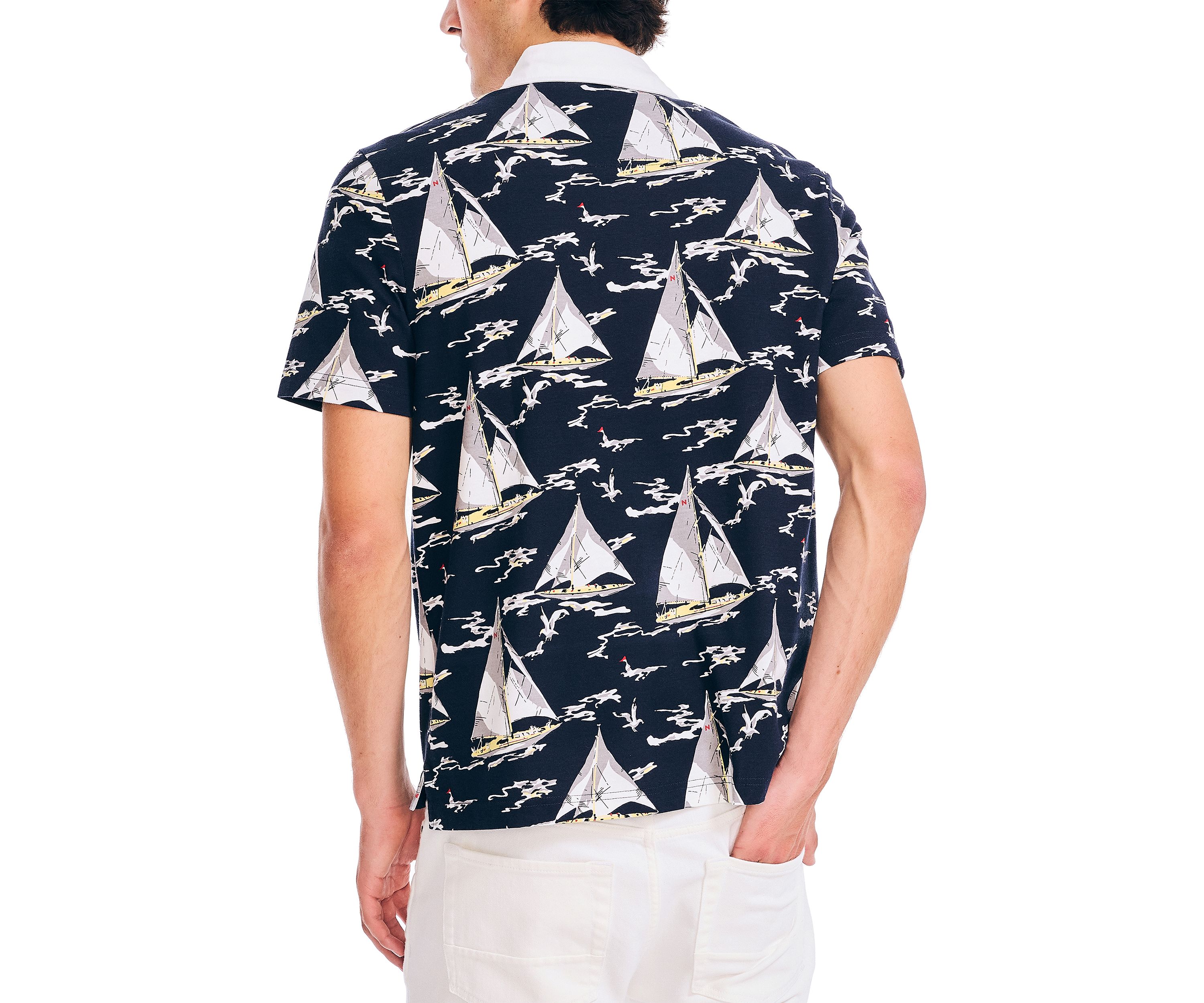 Sustainably Crafted Classic Fit Printed Rugby Polo Shirt