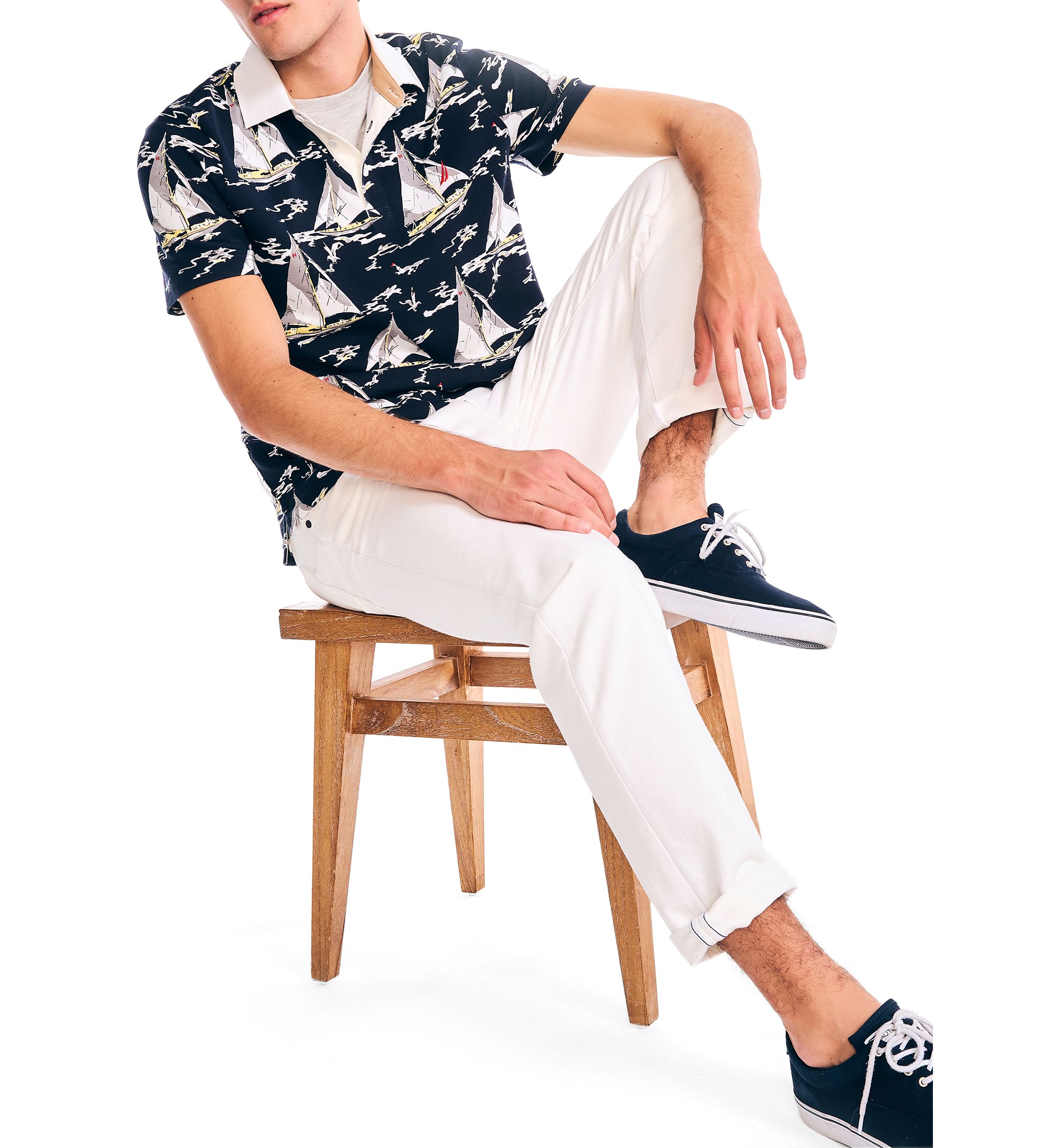 Sustainably Crafted Classic Fit Printed Rugby Polo Shirt